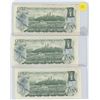 Image 1 : One set of 5 1973 in a row $1.00 bills