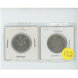 2 1976 50 cent coins