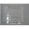 Image 3 : LARGE LOT of GENTLY USED PLASTIC COIN CAPSULES  (140)  AND SET HOLDERS