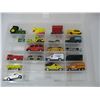 Image 1 : DISPLAY BOX with Matchbox,  Ertl and other Toy Cars - including 1979 Grand Torino - Starsky & Hutch