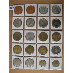 VARIOUS COINS and MEDALLIONS - LOT of 20 DIFFERENT