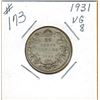 Image 1 : 1931 CANADIAN 25 CENT COIN