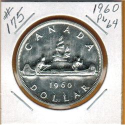 1960 CANADIAN SILVER DOLLAR - PL64