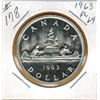 Image 1 : 1963 CANADIAN SILVER DOLLAR - PL64