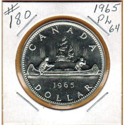 1965 CANADIAN SILVER DOLLAR - PL64