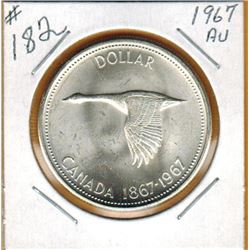 1967 CANADIAN SILVER DOLLAR - AU