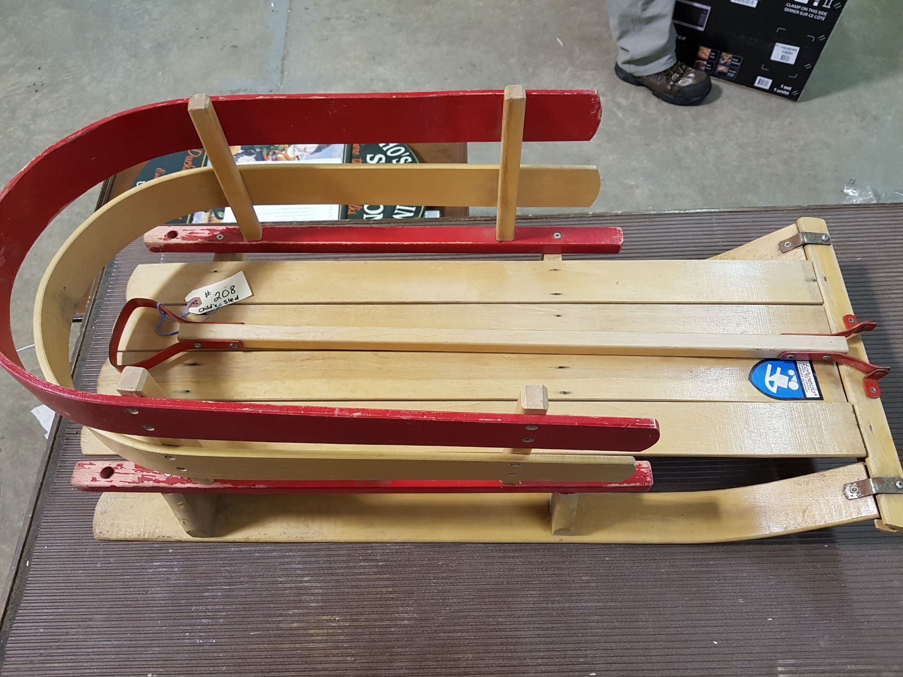 CHILD'S WOOD SLED