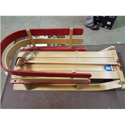CHILD'S WOOD SLED