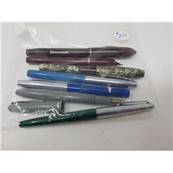LOT OF 7 FOUNTAIN PENS