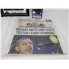 Image 4 : OBAMA WOBBLER, PHOTO, & NEWSPAPER