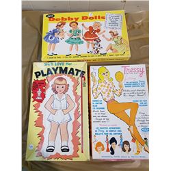 LOT OF THREE PAPER DOLLS