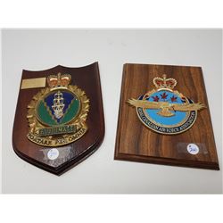 TWO MILITARY PLAQUES