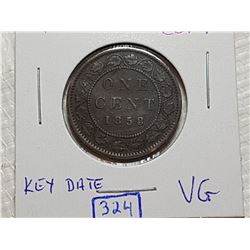 1858 KEY DATE 1 CENT COIN