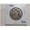 Image 1 : 1938 50 CENT SILVER COIN