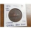 Image 1 : 1852 QUEBEC BANK HALF PENNY TOKEN