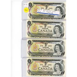 10 1973 ONE DOLLAR BILLS W/ SEQUENTIAL SERIAL #'S