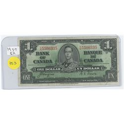 1937 ONE DOLLAR BILL