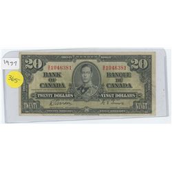 1937 TWENTY DOLLAR BILL