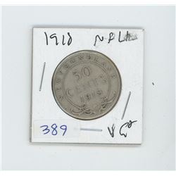 1918 NEWFOUNDLAND 50 CENTS