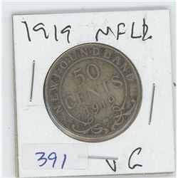 1919 NEWFOUNDLAND 50 CENTS