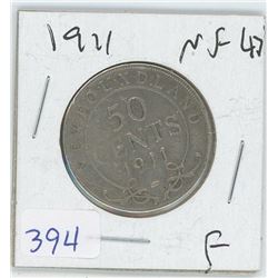 1911 NEWFOUNDLAND 50 CENTS