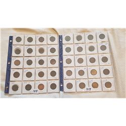 SET OF 40 CANADIAN 1 CENT COINS (FROM 1858-1920)