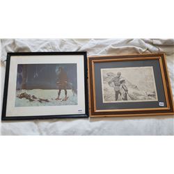 2 RCMP PICTURES (19" X 16" -- 18" X 14")