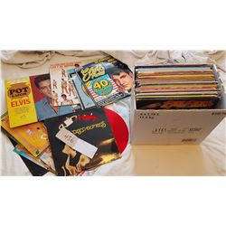 LARGE LOT OF RECORDS (ELVIS, ROCK AND COUNTRY)