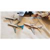 Image 3 : LOT OF AIRPLANES INCLUDING P-51 MUSTANG 9" WING SPAN, 3 SMALL DIE CAST