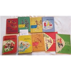 LOT OF 9 VINTAGE SCHOOL BOOKS