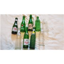 LOT OF 9 DIFFERENT POP BOTTLES