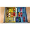 Image 2 : 1976 MATCHBOX CARRY CASE WITH CAR- HOTWHEELS, MATCHBOX, CORGI, LESNEY (BROKEN CLIP)