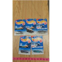 5 HOTWHEELS CARS IN PACKAGE 1994-1995