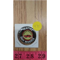 1969 MATTEL HOTWHEELS PINBACK MAZARATI MISTRAL