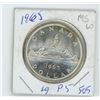 Image 1 : 1965 LARGE BEAD P5-MS CANADIAN DOLLAR