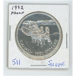 1992 PROOF CANADIAN SILKVER DOLLAR