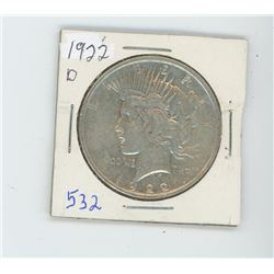 1922D PEACE DOLLAR USA