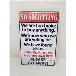 TIN HUMOR SIGN - Repro