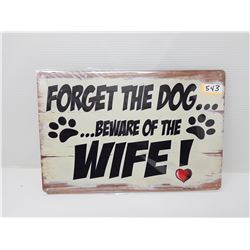 TIN HUMOR SIGN - Repro