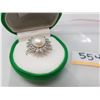 Image 1 : SILVER PEARL CZ FLOWER DESIGN RING (MSRP $200)