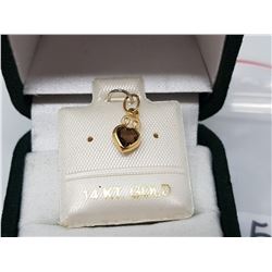 14K YELLOW GOLD SMOKY TOPAZ PENDANT (MSRP $240)