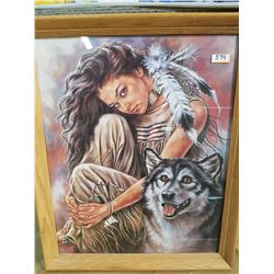 GIRL WITH WOLF BY BRUCE LAKAFK