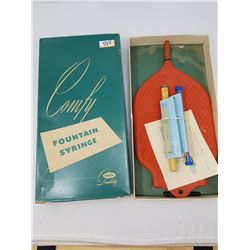 COMFY FOUNTAIN SYRINGE & 5 THERMOMETERS