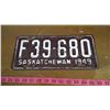 Image 1 : 1949 SASKATCHEWAN LICENSE PLATE