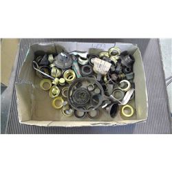 LOT OF LAMP PARTS - BURNERS, COLLARS, ETC.