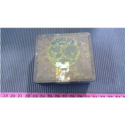 LOT OF COLLECTIBLES IN NAVY TOBACCO TIN