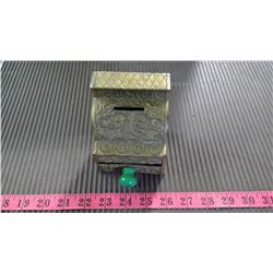 CAST IRON TOY BANK - SMALL CRACK IN FRONT DRAWER - JUNIOR