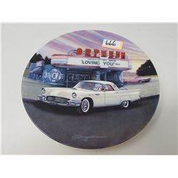 1957 WHITE T-BIRD PLATE