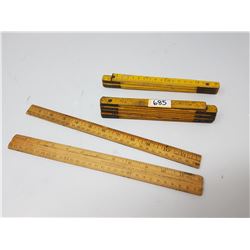 TWO VINTAGE FOLDING RULERS
