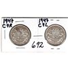 Image 1 : 1947 C7R AND 1947 C7L 50 CENTS